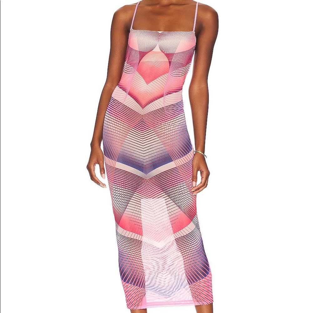 AFRM Esmond Midi Dress in Modern Geo